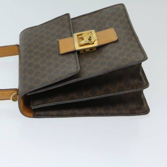 CELINE Macadam Canvas Hand Bag PVC Brown Auth 69272 - Picture 4 of 16